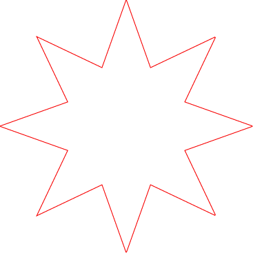 estrella linea roja